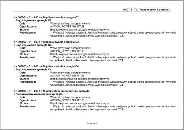 Valtra Automation Configuration AC27.5 Service Code Manual PL 1