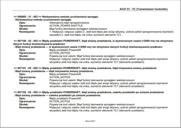 Valtra Automation Configuration AC27.51 Service Code Manual PL 1
