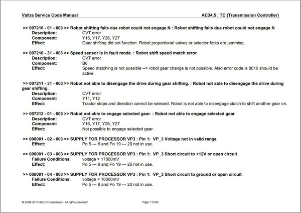 Valtra Automation Configuration AC34.5 Service Code Manual 1