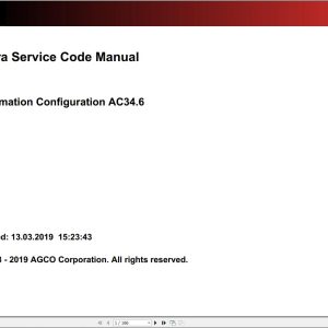 Valtra Automation Configuration AC34.6 Service Code Manual