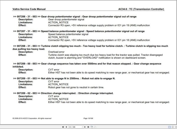 Valtra Automation Configuration AC34.6 Service Code Manual 1