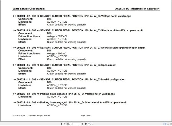 Valtra Automation Configuration AC35.3 Service Code Manual 1