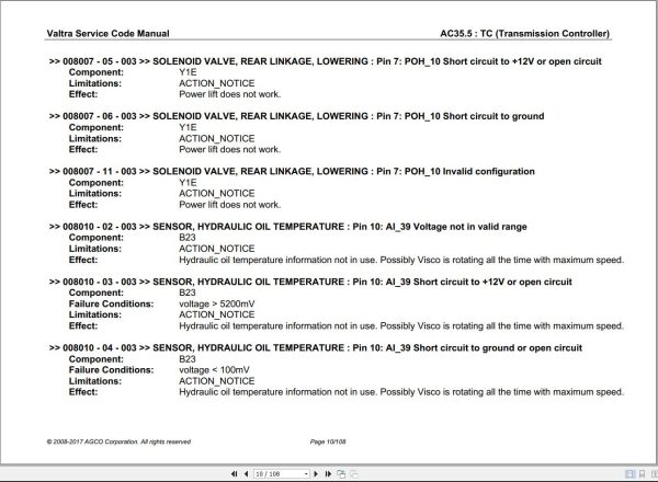 Valtra Automation Configuration AC35.5 Service Code Manual 1