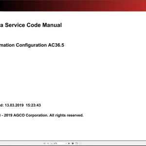 Valtra Automation Configuration AC36.5 Service Code Manual