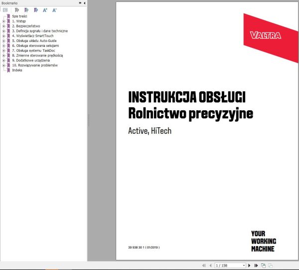 Valtra Precision Farming Active HiTech Operators Manual PL