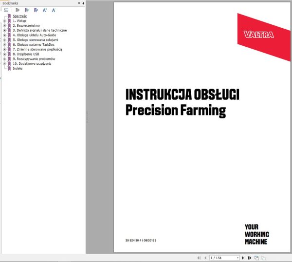 Valtra Precision Farming Operators Manual 39924304 PL