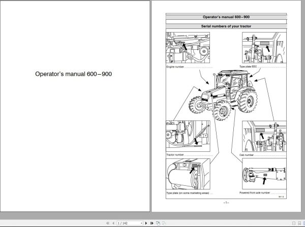 Valtra Tractor 600 700 800 900 Operators Manual