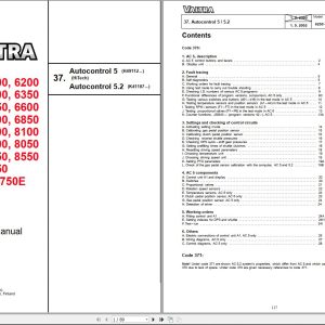 Valtra Tractor 6000 to 8750E Service Manual