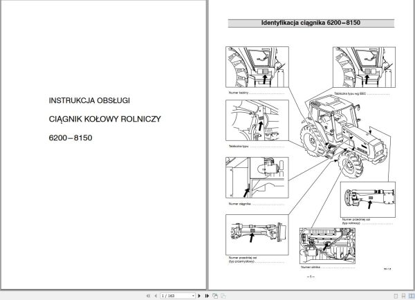Valtra Tractor 6200 to 8150 Operators Manual PL