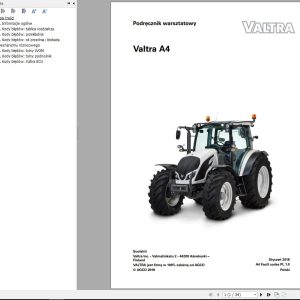 Valtra Tractor A4 Error Code Workshop Service Manual PL