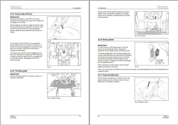 Valtra Tractor A650 to A990L Operators Manual 1