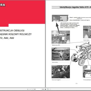 Valtra Tractor A72 A82 A92 Operators Manual PL