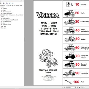 Valtra Tractor M120 to XM150 Service Manual