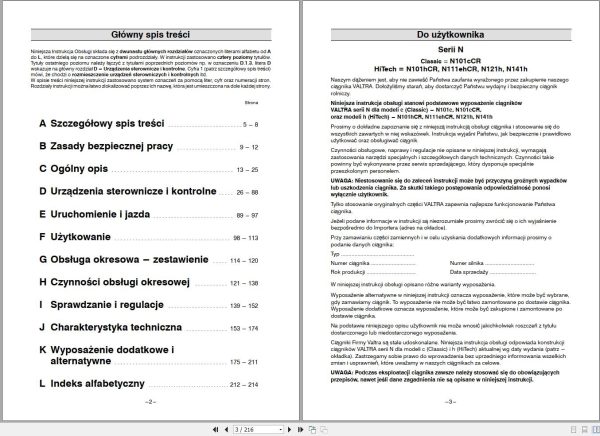 Valtra Tractor N101cCR to N141h Operators Manual 39856302 PL
