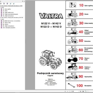 Valtra Tractor N122V to N142V N122D to N142D Service Manual PL