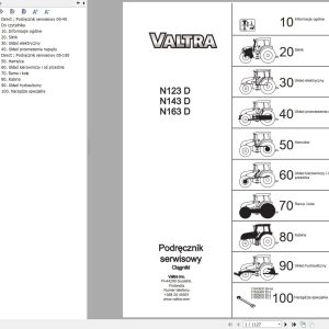 Valtra Tractor N123D N143D N163D Service Manual PL