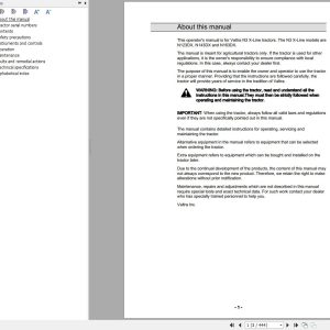 Valtra Tractor N123DX N143DX N163DX Operators Manual