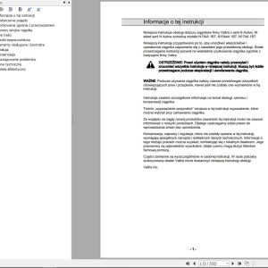 Valtra Tractor N134A1B7 N1154eA1B7 N174A1B7 Operators Manual PL