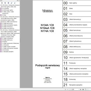 Valtra Tractor N134A1C8 N154eA1C8 N174A1C8 Service Manual PL