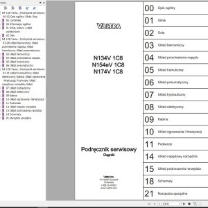 Valtra Tractor N134V1C8 N154eV1C8 N174V1C8 Service Manual PL