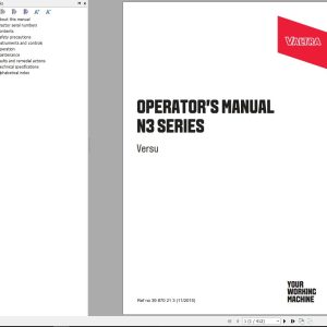 Valtra Tractor N3 Series Versu Operators Manual