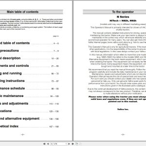 Valtra Tractor N82 N92 Operators Manual 39841217