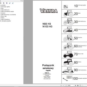 Valtra Tractor N93H3 N103H3 Service Manual PL