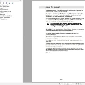 Valtra Tractor N93HT5 N103HT5 Operators Manual