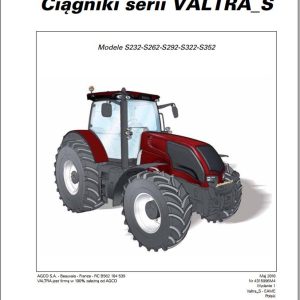 Valtra Tractor S232 S262 S292 S322 S352 Operators Manual PL