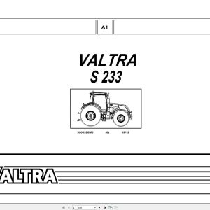 Valtra Tractor S233 Parts Catalog 3906328M3