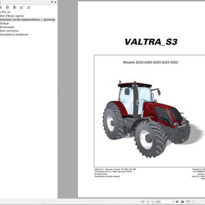 Valtra Tractor S233 to S353 Operators Manual PL