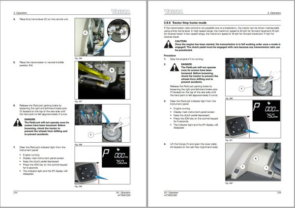 Valtra Tractor S274 to S374 Operators Manual Operation 1