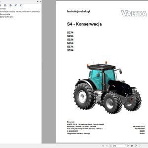 Valtra Tractor S274 to S394 Operators Manual PL