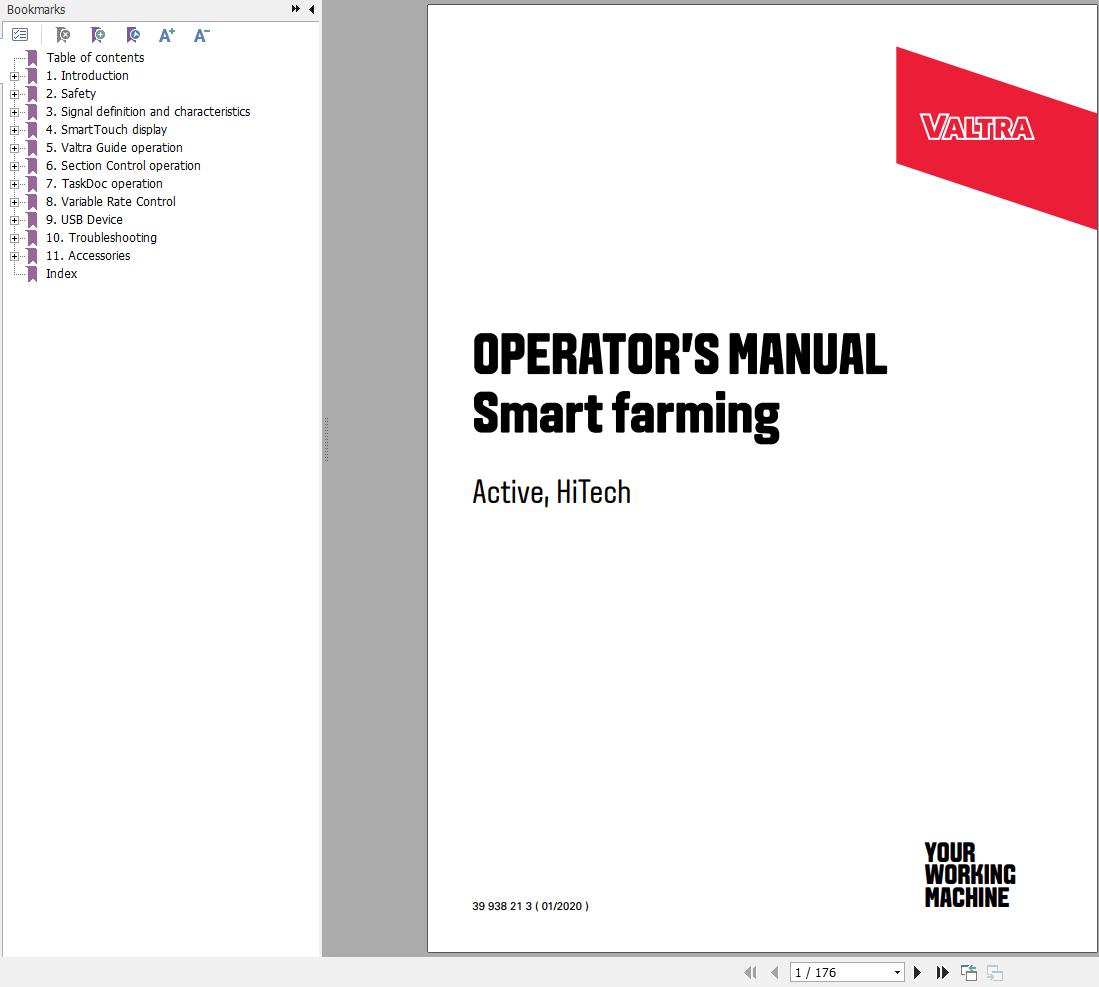 Valtra Tractor Smart Farming Active HiTech Operators Manual 39938213