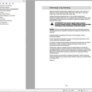 Valtra Tractor T144A1B8 to T254A1B8 Operators Manual PL