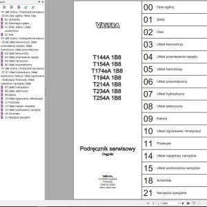 Valtra Tractor T144A1B8 to T254A1B8 Service Manual PL