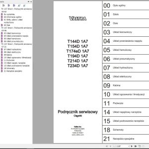 Valtra Tractor T144D1A7 to T234D1A7 Service Manual PL