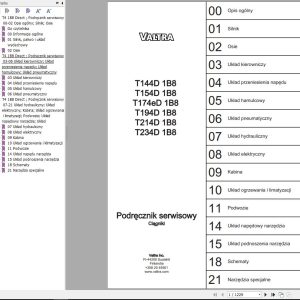 Valtra Tractor T144D1B8 to T234D1B8 Service Manual PL