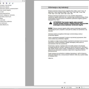 Valtra Tractor T144V1B8 to T254V1B8 Operators Manual 39931302 PL