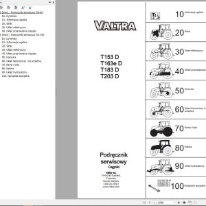Valtra Tractor T153D T163eD T183D T203D Service Manual PL