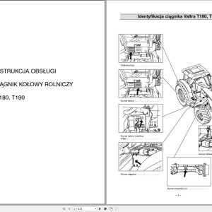 Valtra Tractor T180 T190 Operators Manual 39821302 PL