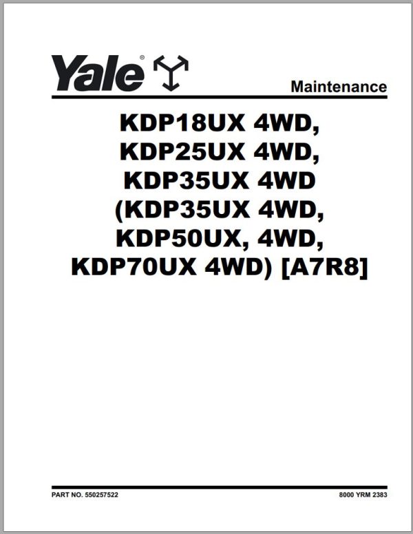 Yale Forklift Class 5 Service Manual 13.8 GB PDF Updated 08.2023 274f5683454a4b018