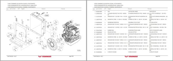 Yanmar Construction Parts Manual Spare Parts Catalog 1.82 GB PDF 4