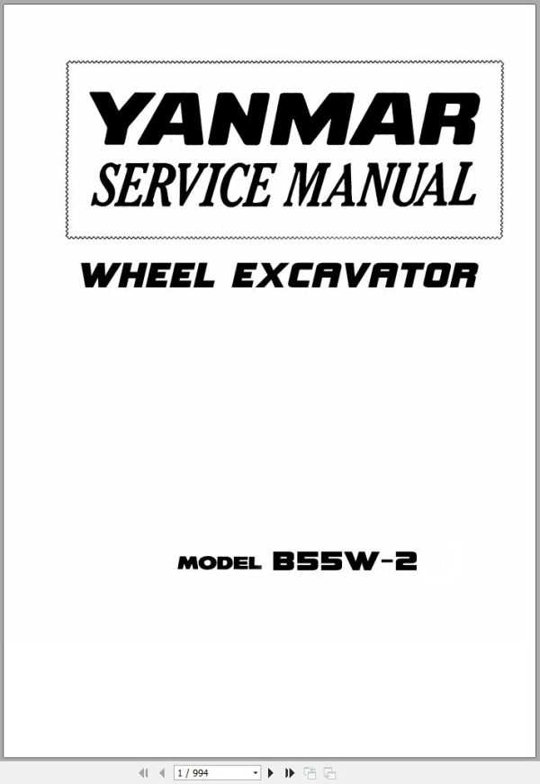 Yanmar Construction Shop Service Manual 9.48 GB PDF 2