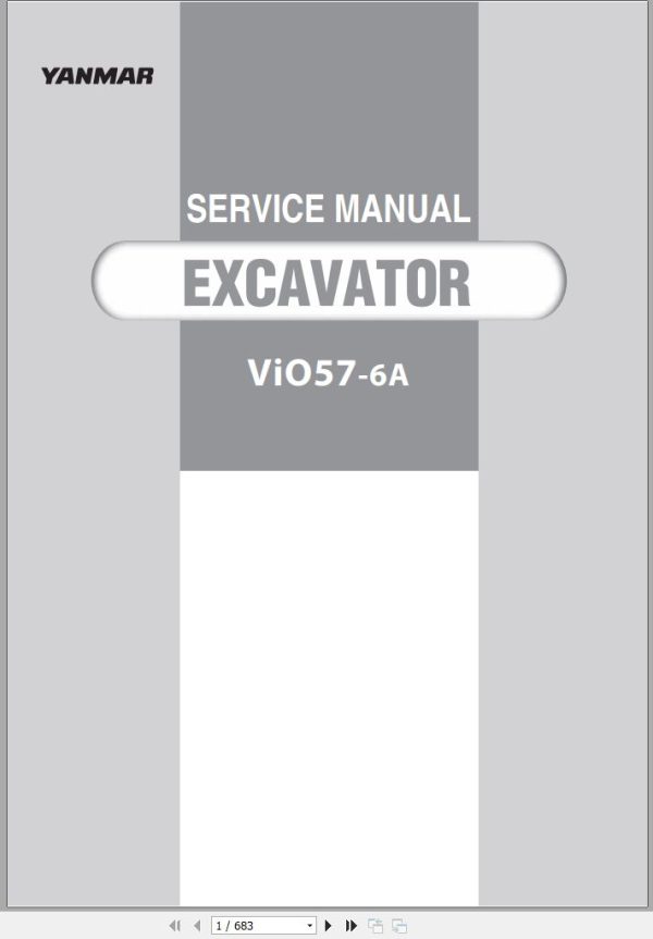 Yanmar Construction Shop Service Manual 9.48 GB PDF 3