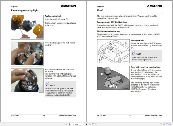 Ammann Compaction Roller AV12 2 AV16 2 AV20 2 Operation Maintenance Manual and Diagrams 2