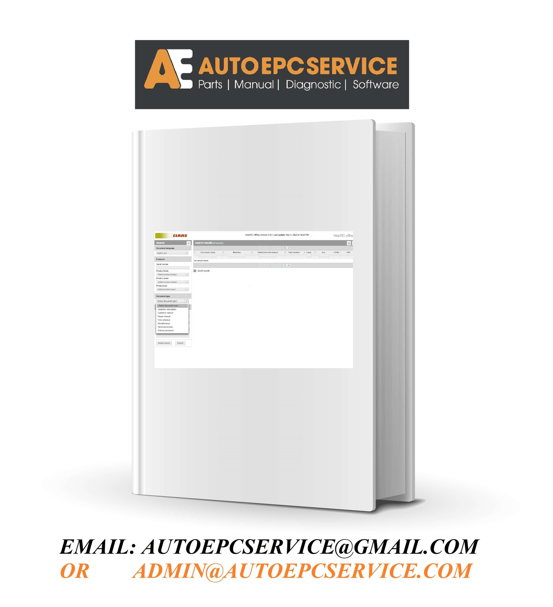 CLAAS WebTIC Offline EN 11.2023 Operator Manual Repair Manual Service Documentation scaled