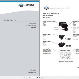 Dana Spicer Transmission 13.7HR32334 639 Service Parts Manual 4263996 151b213dc68064a31