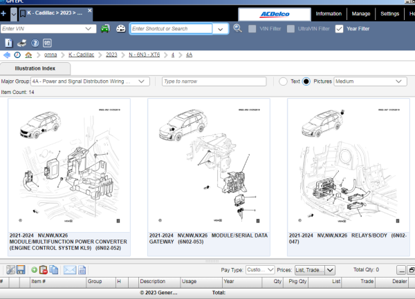 General Motors GMNA EPC 11.2023 Spare Parts Catalog VMWare 5