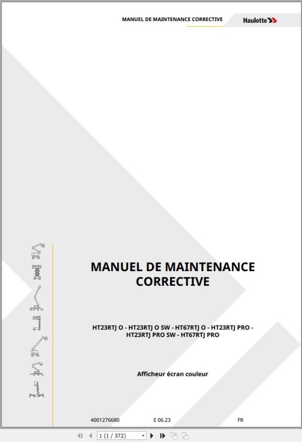 Haulotte Forklift Operator Maintenance Repair Parts Service Manuals 4.10 GB PDF 2